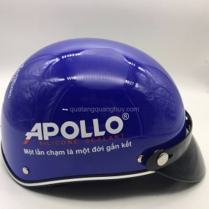 Mũ bảo hiểm nửa đầu in logo Apollo