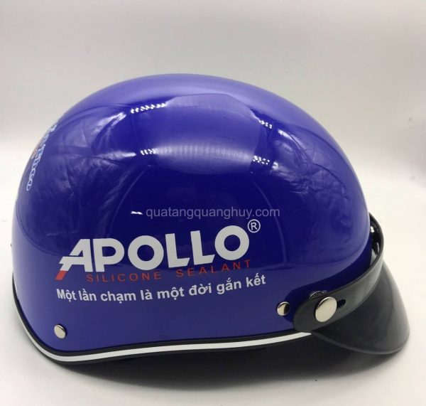 Mũ bảo hiểm nửa đầu in logo Apollo